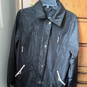 Black Leopard Print Women's Jacket